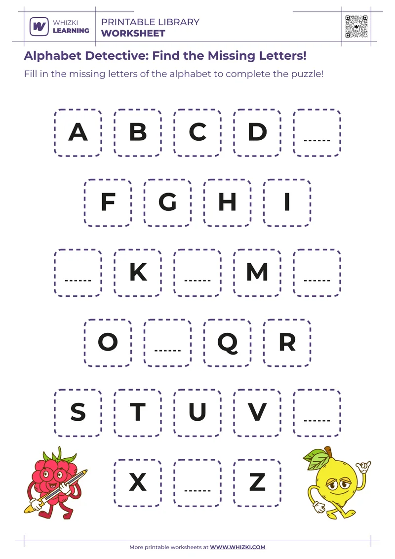 Alphabet Detective: Find the Missing Letters!