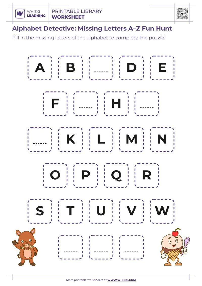 Alphabet Detective: Missing Letters A–Z Fun Hunt
