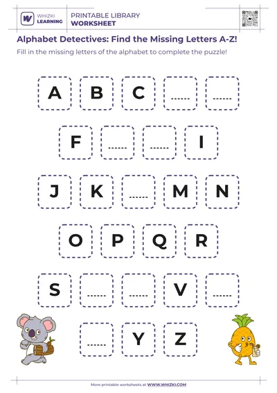 Alphabet Detectives: Find the Missing Letters A-Z!