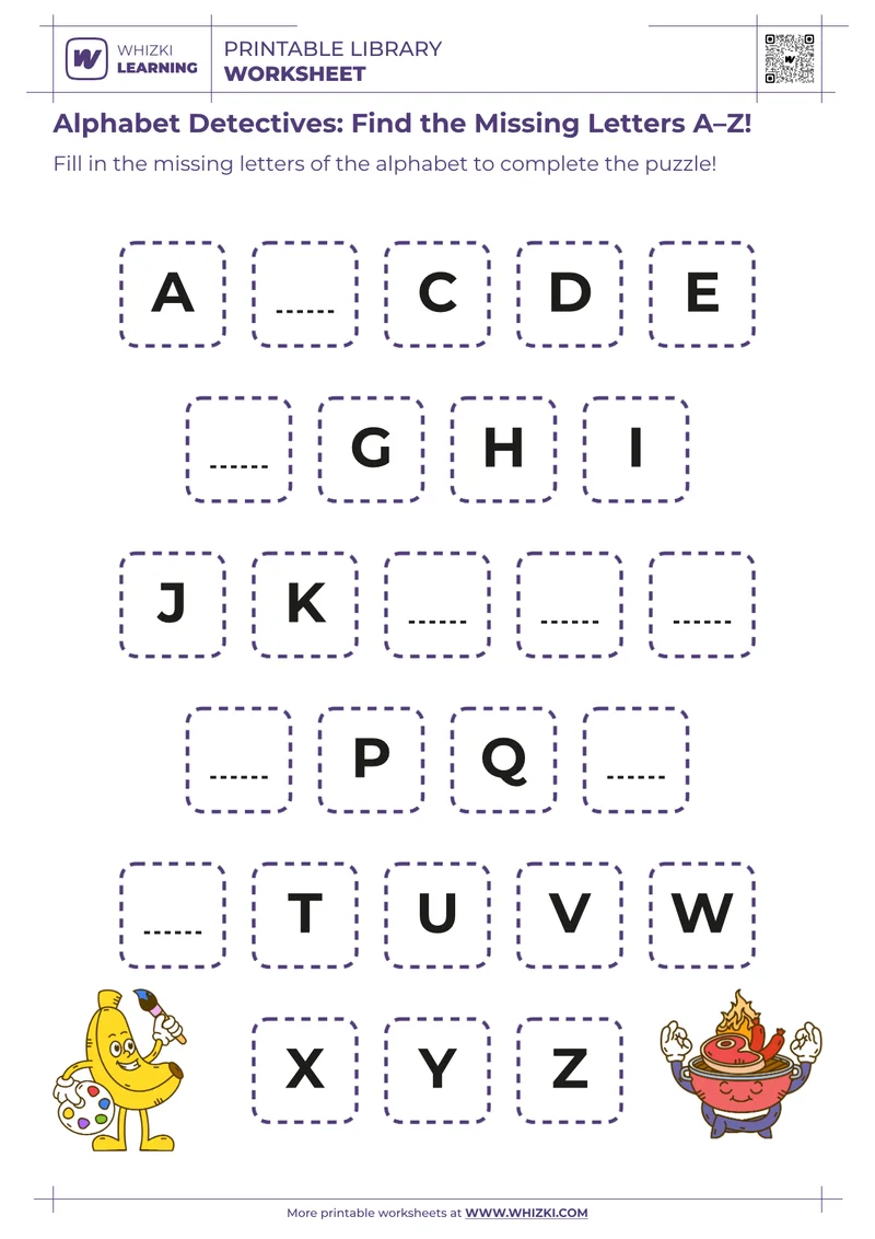 Alphabet Detectives: Find the Missing Letters A–Z!