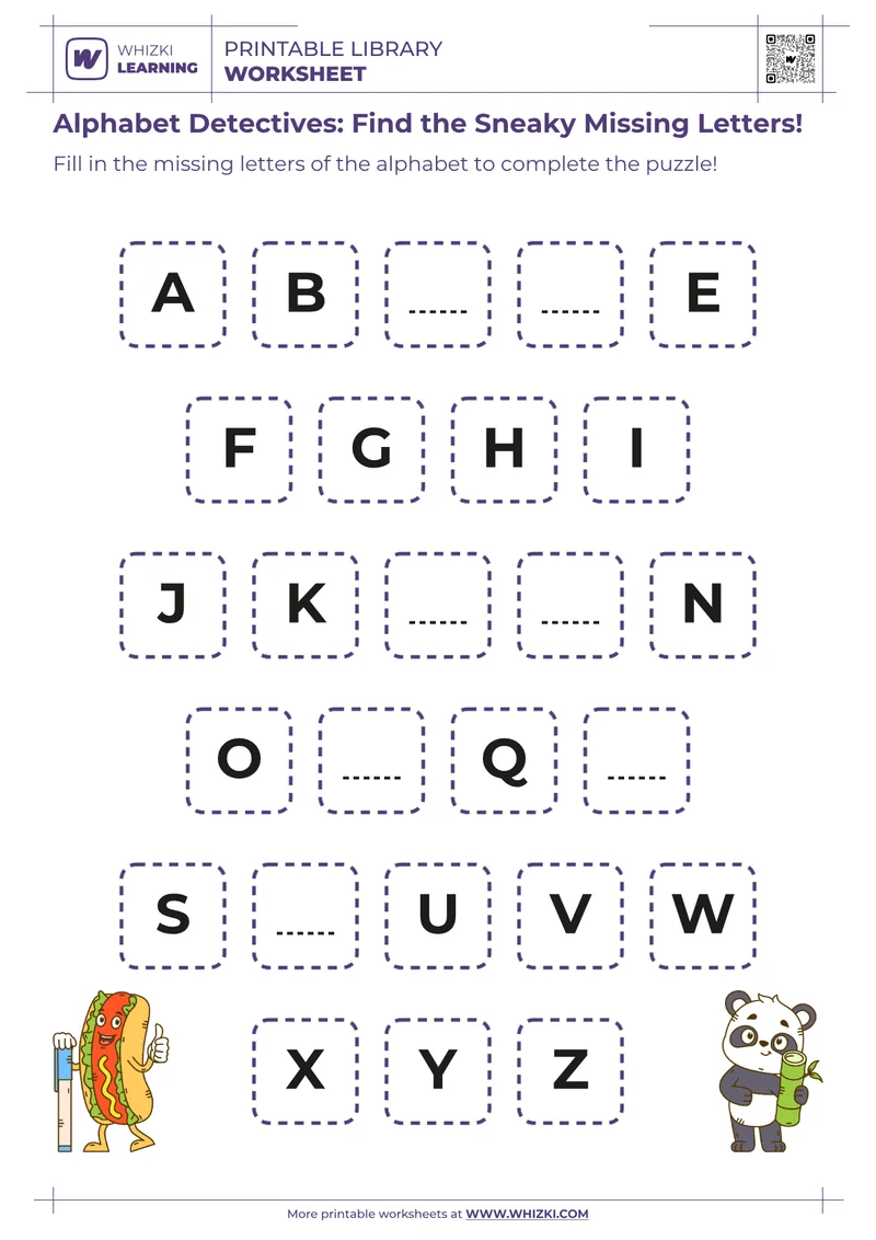 Alphabet Detectives: Find the Sneaky Missing Letters!