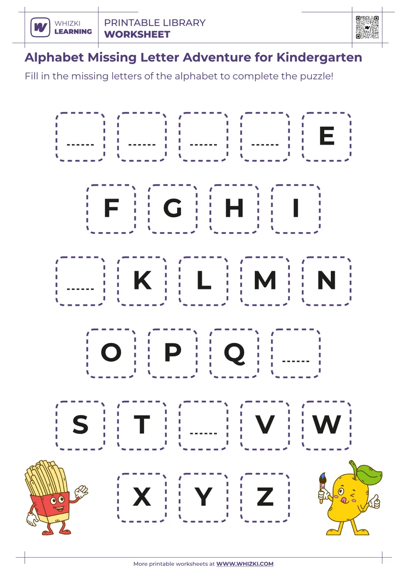 Alphabet Missing Letter Adventure for Kindergarten