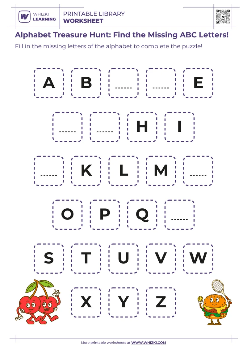 Alphabet Treasure Hunt: Find the Missing ABC Letters!