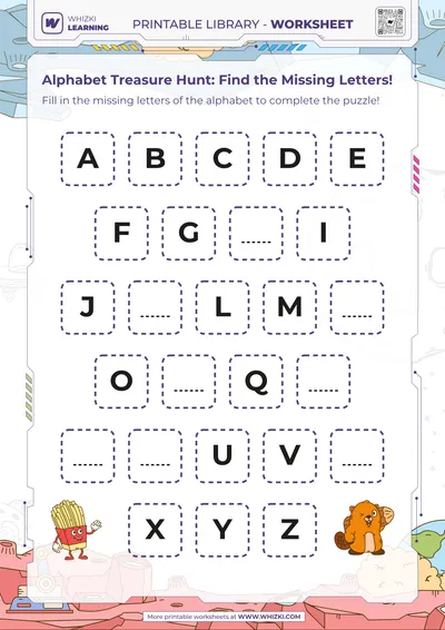 Alphabet Treasure Hunt: Find the Missing Letters!