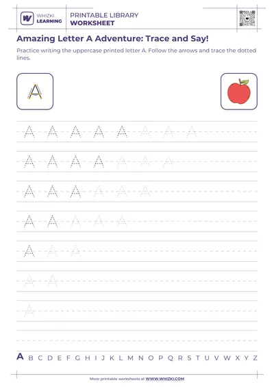 Amazing Letter A Adventure: Trace and Say!