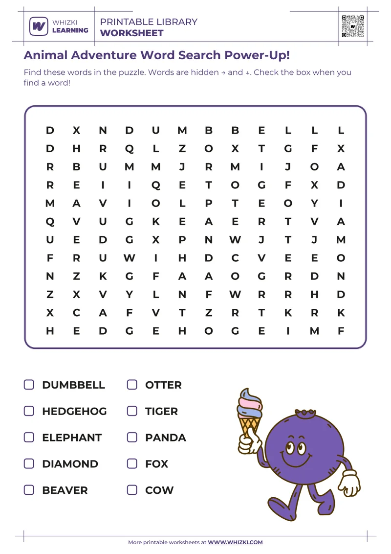 Animal Adventure Word Search Power-Up!