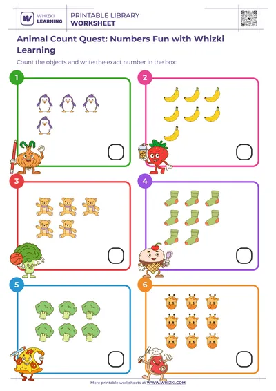 Animal Count Quest: Numbers Fun with Whizki Learning
