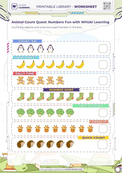 Animal Count Quest: Numbers Fun with Whizki Learning