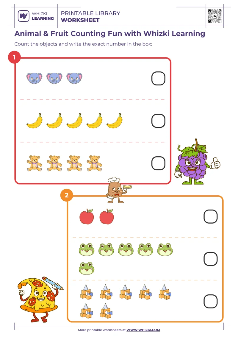 Animal & Fruit Counting Fun with Whizki Learning