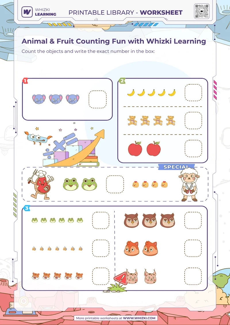 Animal & Fruit Counting Fun with Whizki Learning