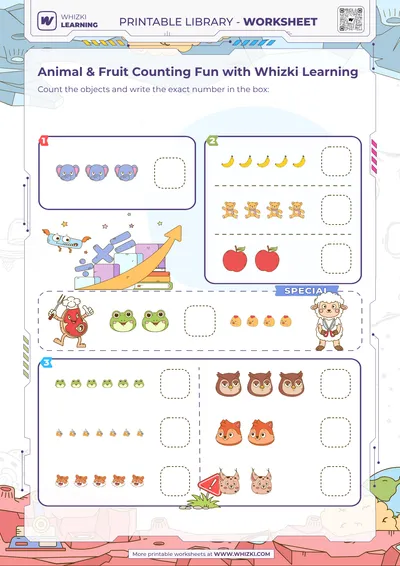 Animal & Fruit Counting Fun with Whizki Learning