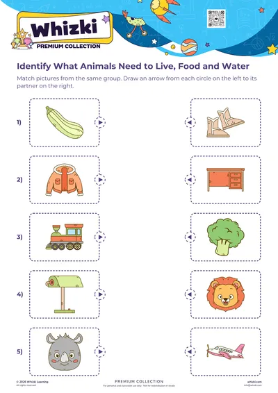 Identify What Animals Need to Live, Food and Water