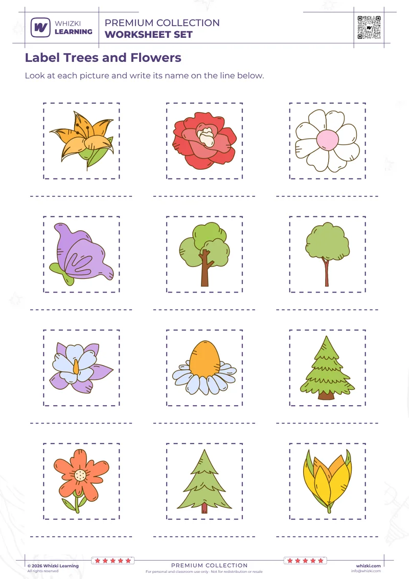 Label Trees and Flowers