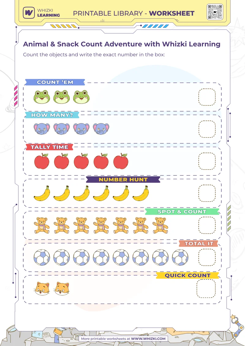 Animal & Snack Count Adventure with Whizki Learning
