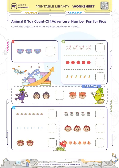 Animal & Toy Count-Off Adventure: Number Fun for Kids