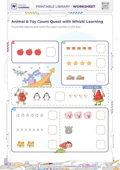 Animal & Toy Count Quest with Whizki Learning
