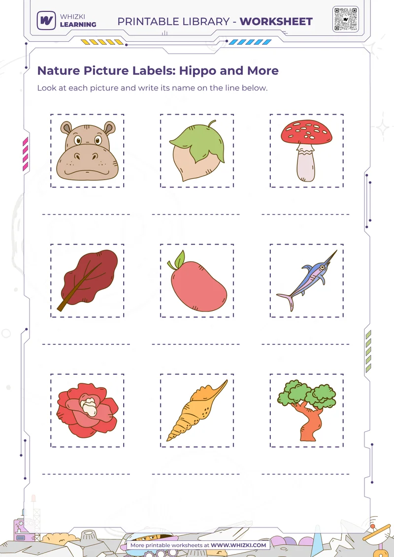 Nature Picture Labels: Hippo and More