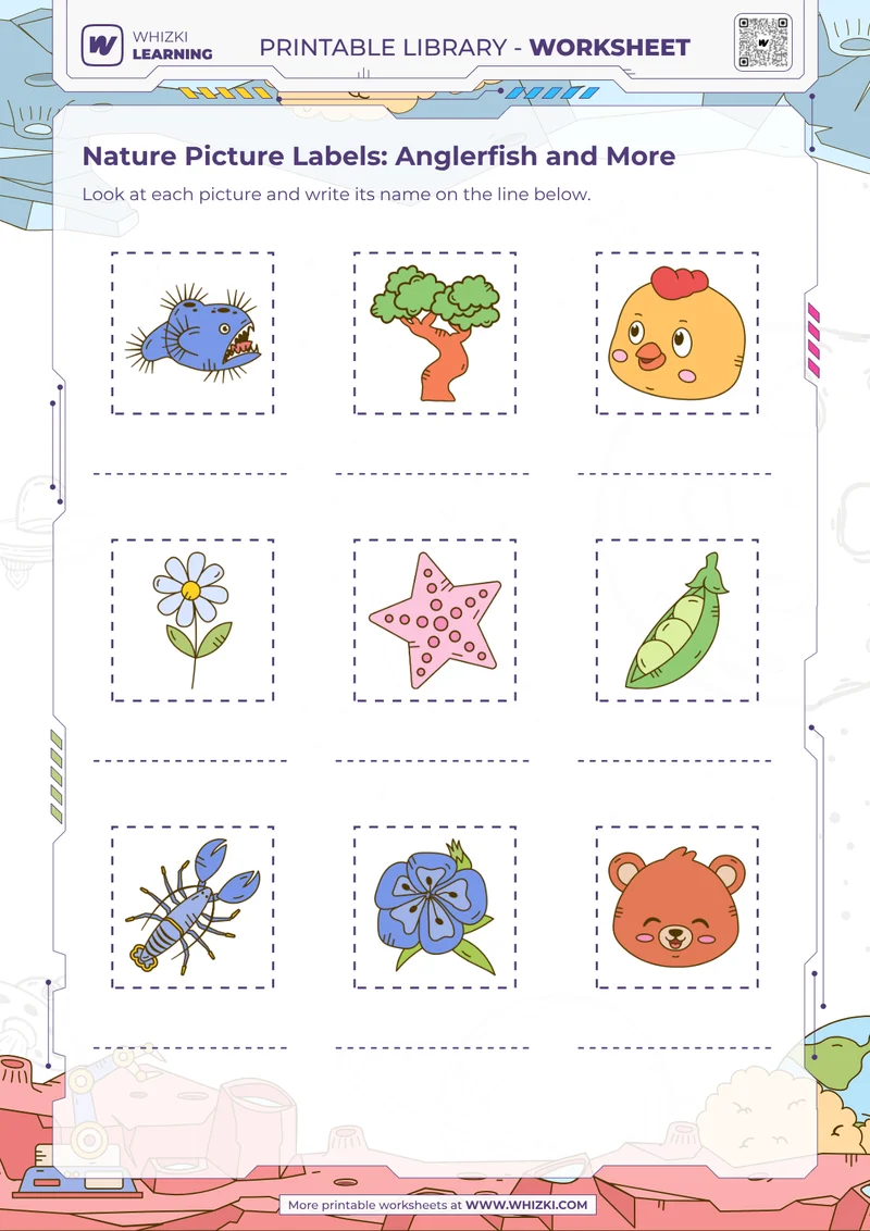 Nature Picture Labels: Anglerfish and More