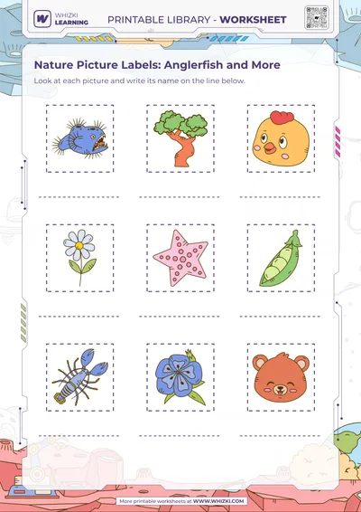 Nature Picture Labels: Anglerfish and More