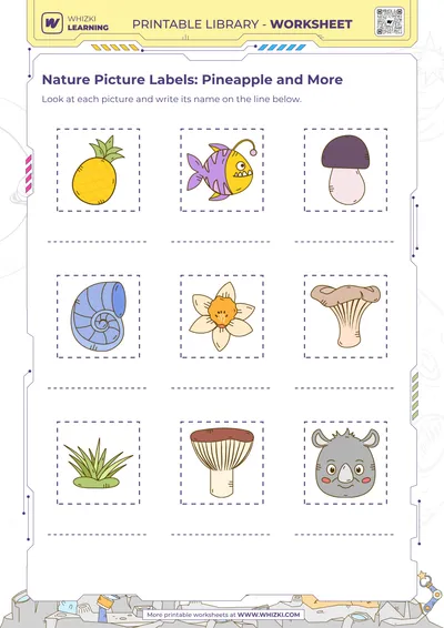 Nature Picture Labels: Pineapple and More