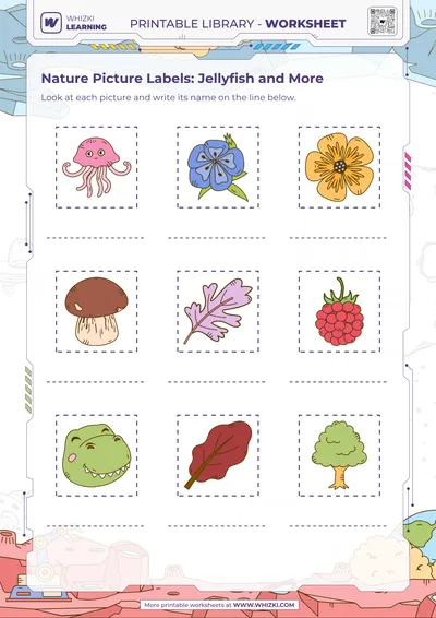 Nature Picture Labels: Jellyfish and More