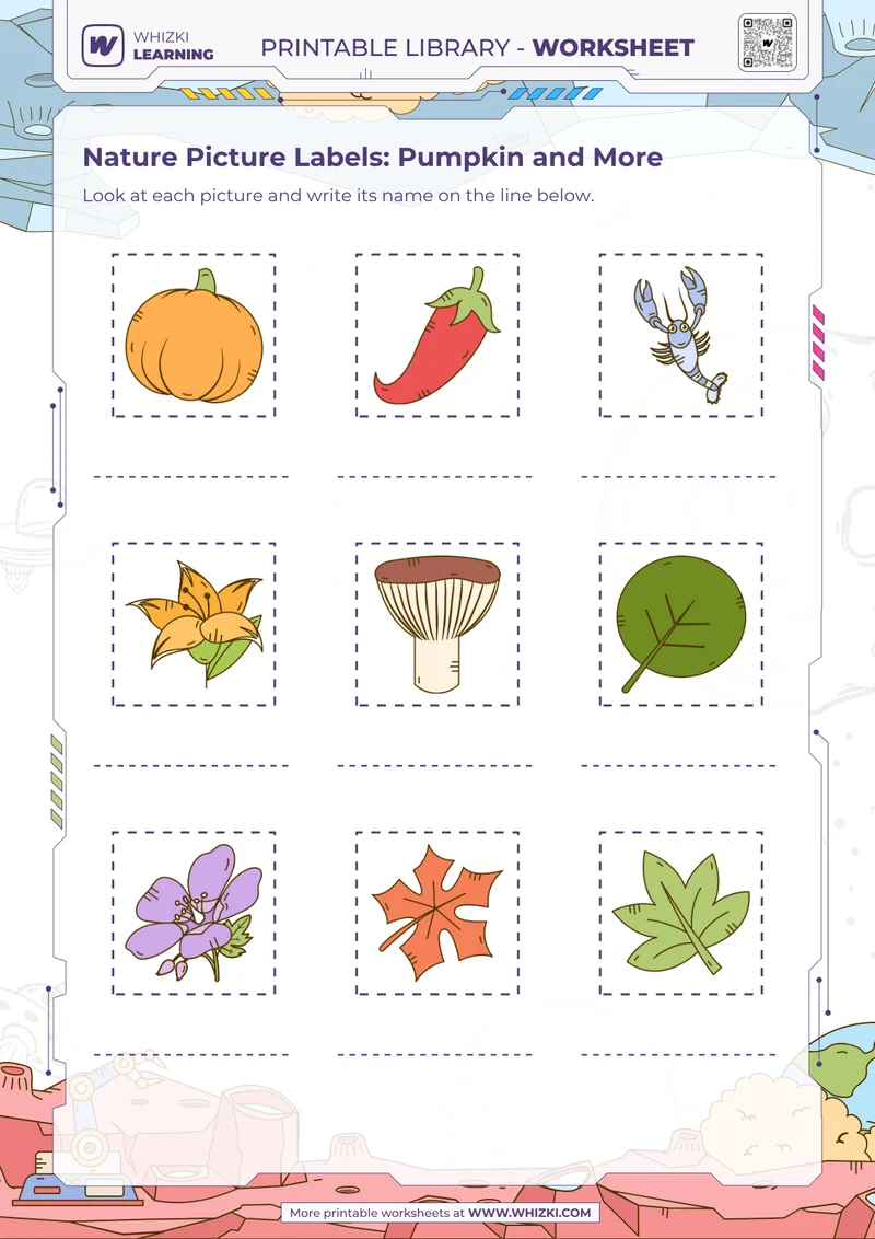 Nature Picture Labels: Pumpkin and More