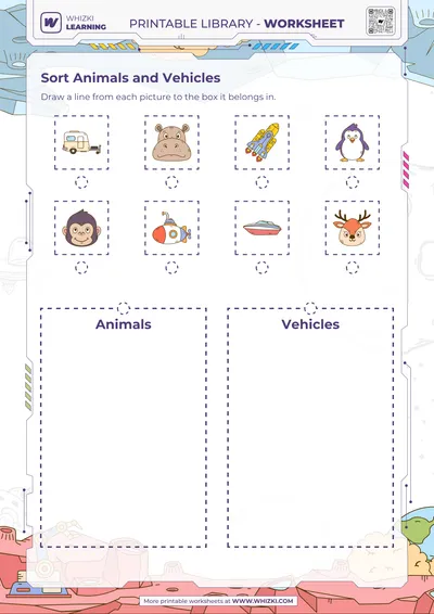 Sort Animals and Vehicles