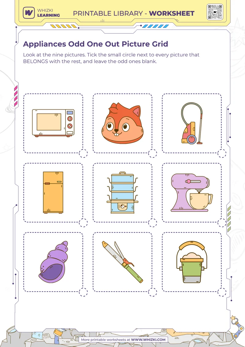 Appliances Odd One Out Picture Grid