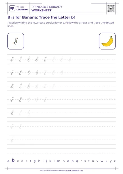 B is for Banana: Trace the Letter b!