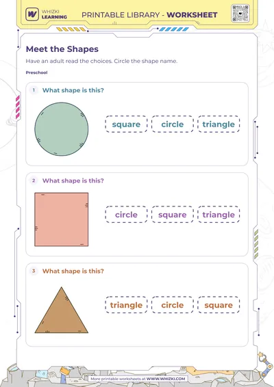 Basic Shapes Recognition Worksheet