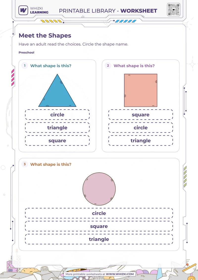 Basic Shapes Recognition Worksheet