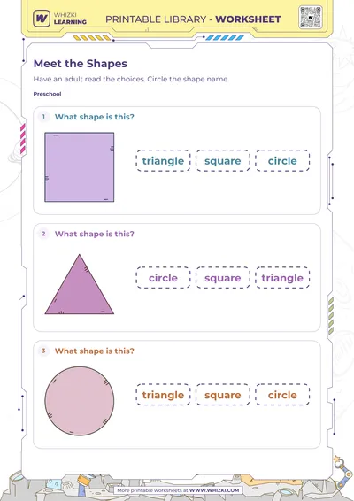 Basic Shapes Recognition Worksheet