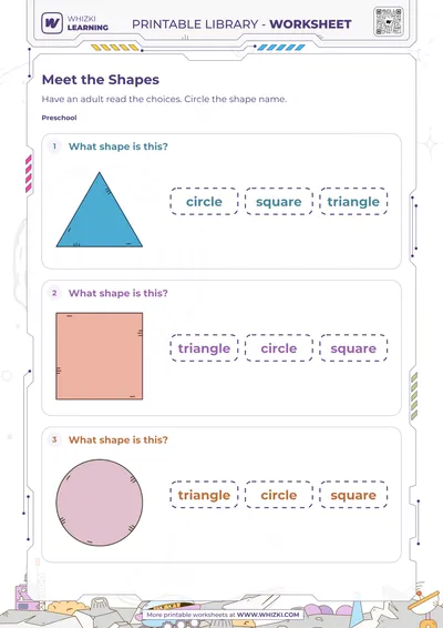 Basic Shapes Recognition Worksheet