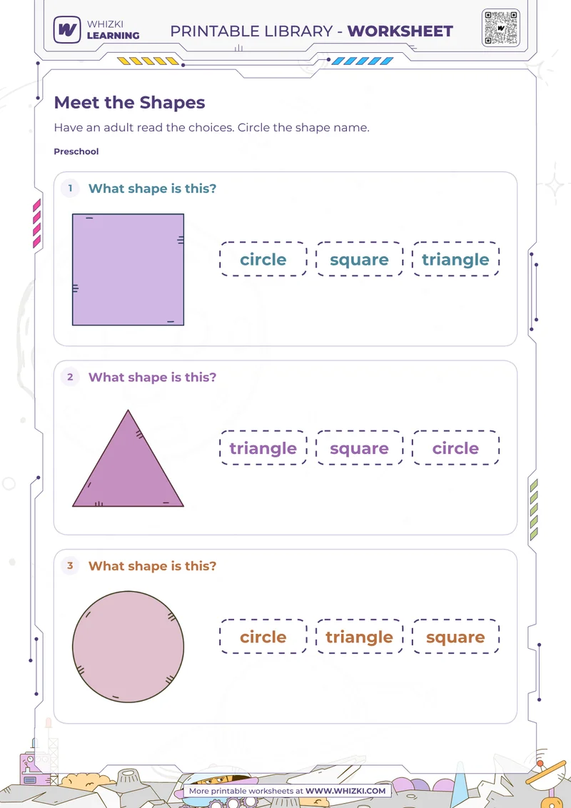 Basic Shapes Recognition Worksheet
