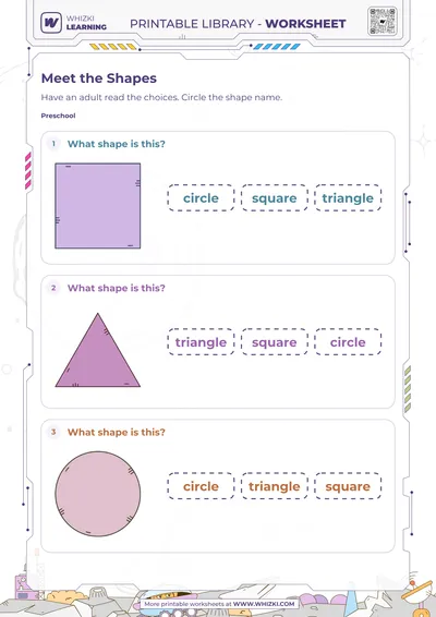 Basic Shapes Recognition Worksheet