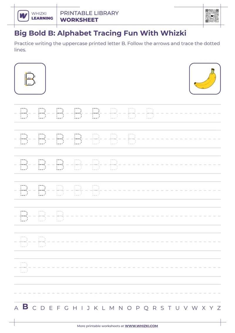 Big Bold B: Alphabet Tracing Fun With Whizki