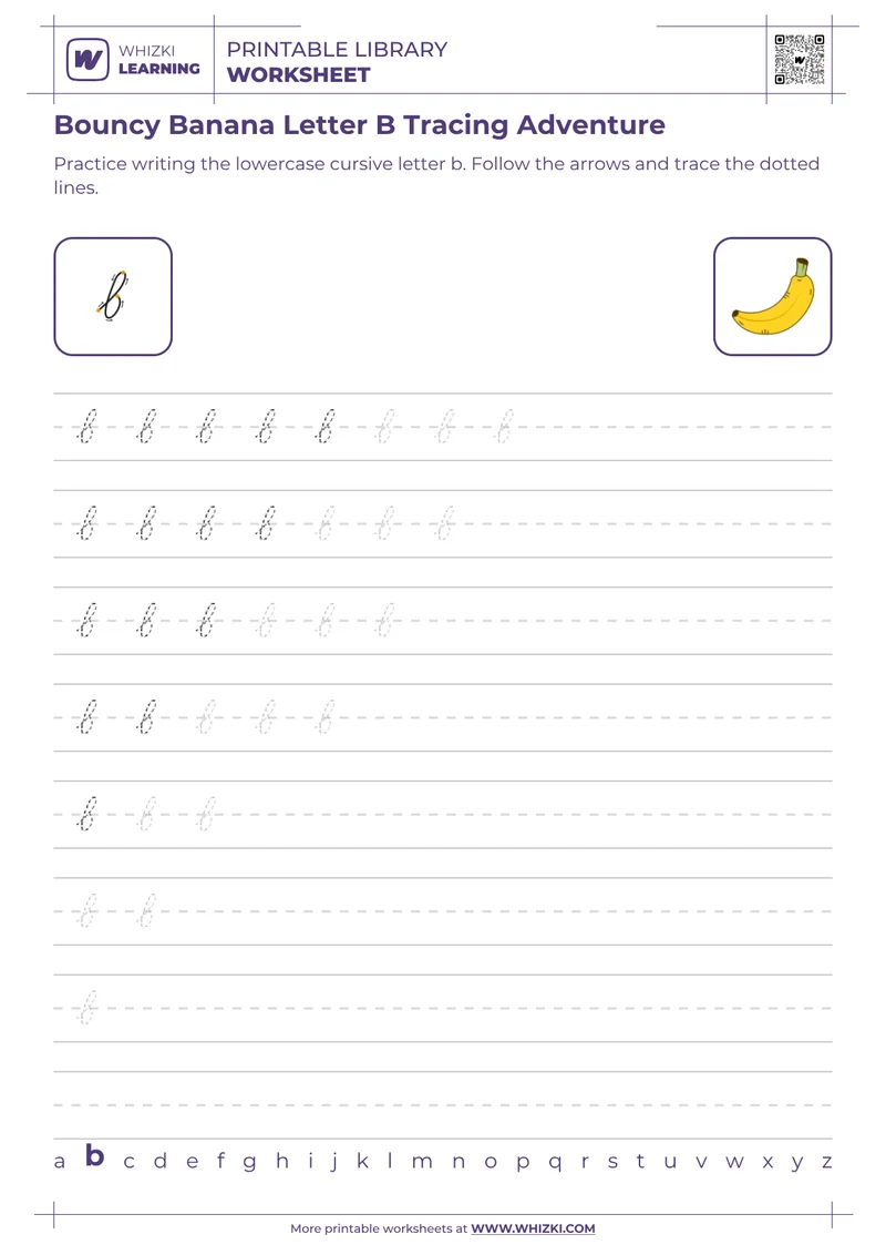Bouncy Banana Letter B Tracing Adventure