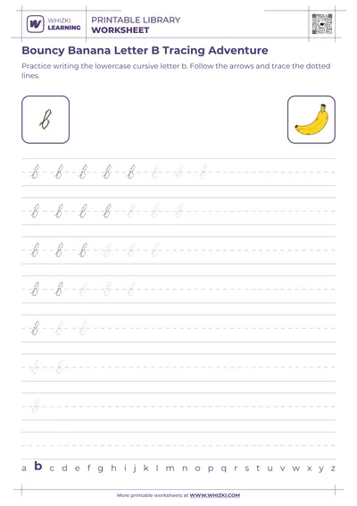 Bouncy Banana Letter B Tracing Adventure