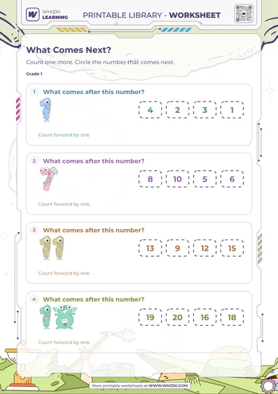 Choose the Next Whole Number Worksheet