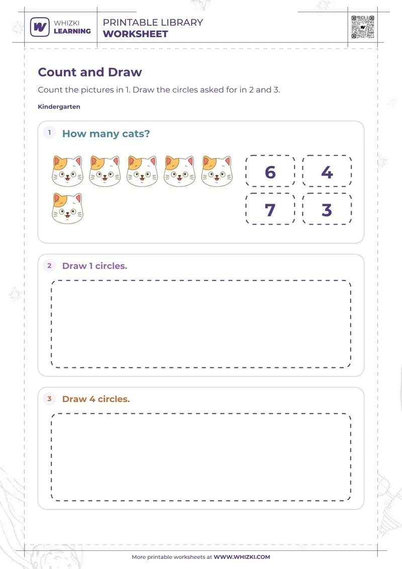 Circle Count and Draw Worksheet