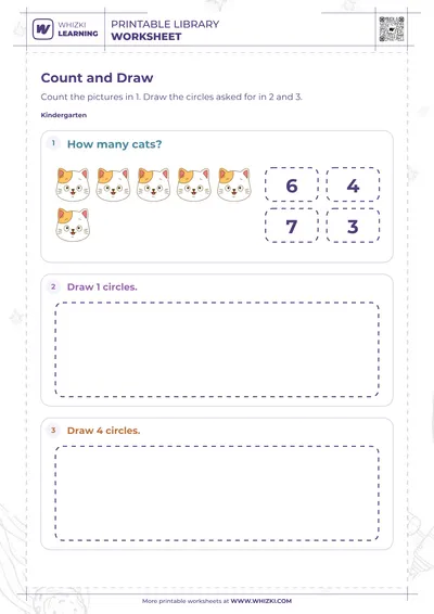 Circle Count and Draw Worksheet