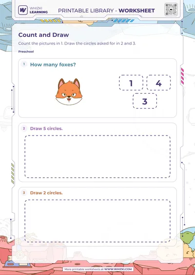 Circle Count and Draw Worksheet
