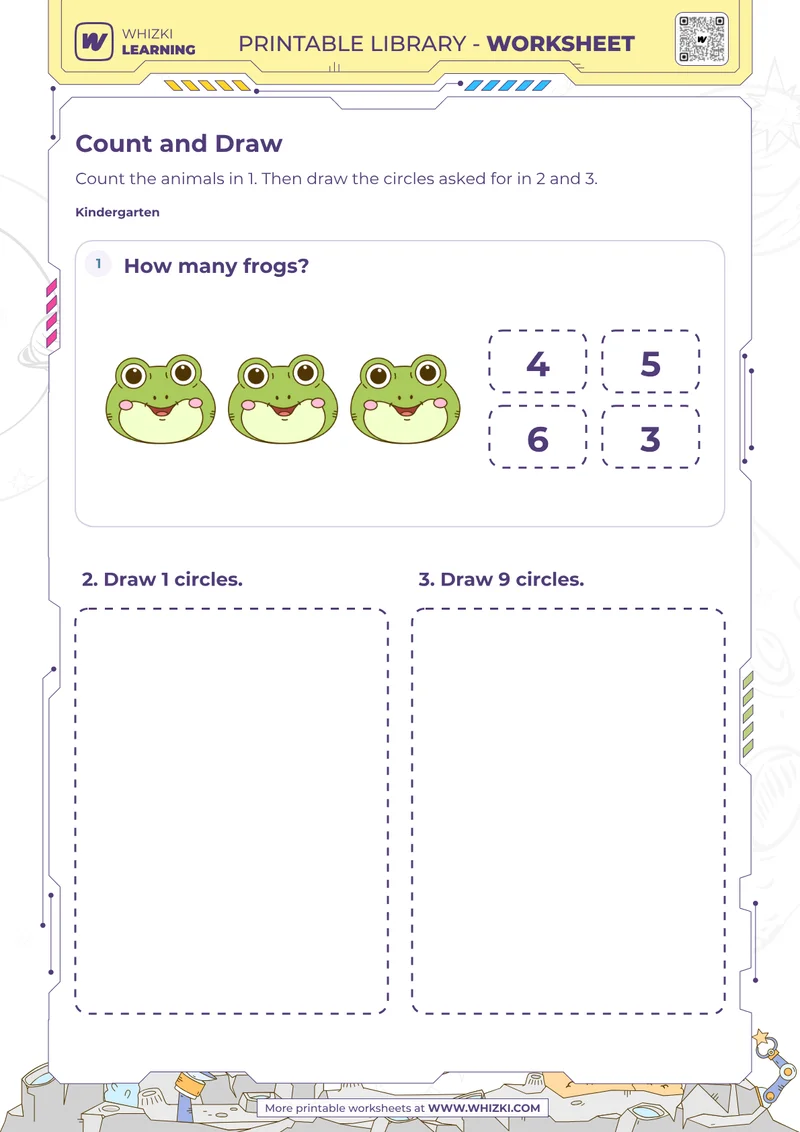 Circle Count and Draw Worksheet