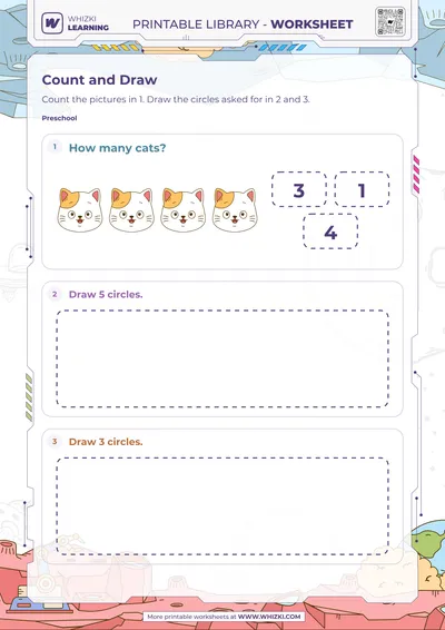 Circle Count and Draw Worksheet