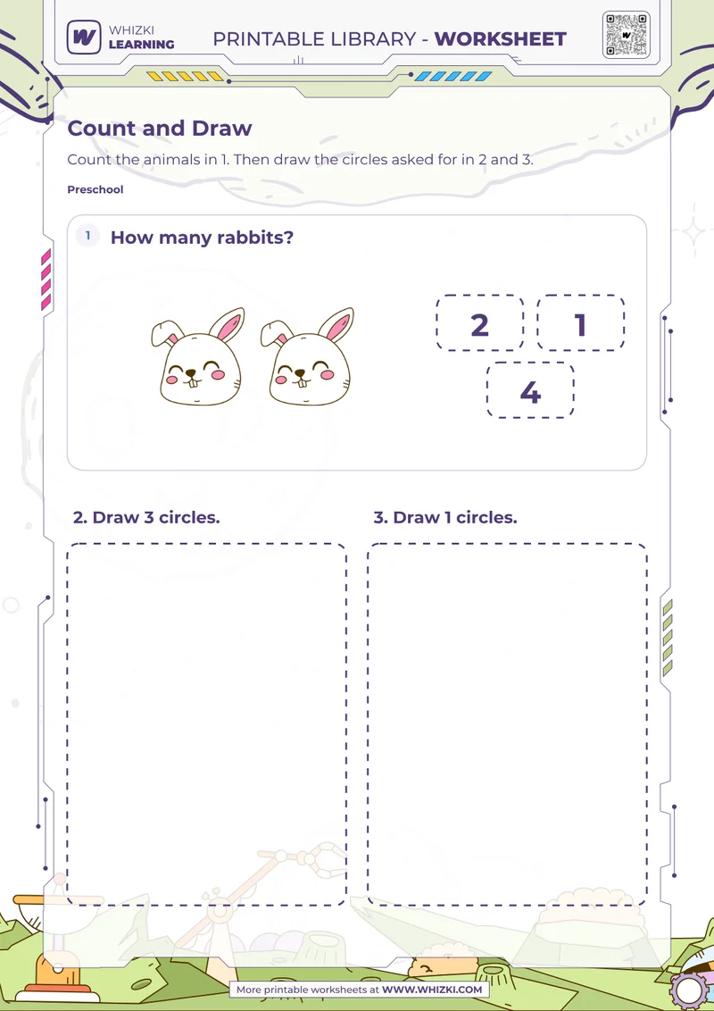 Circle Counting and Drawing Worksheet