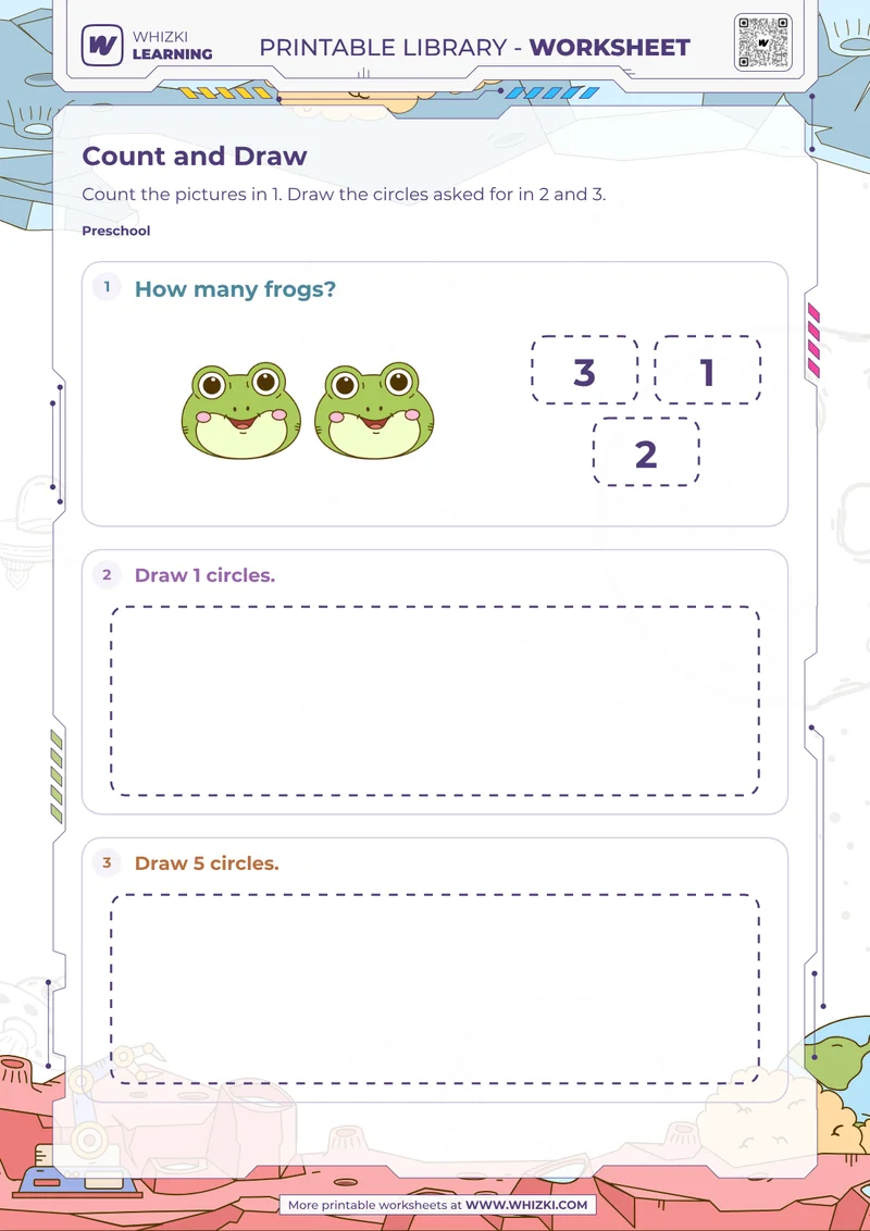 Circle Counting and Drawing Worksheet