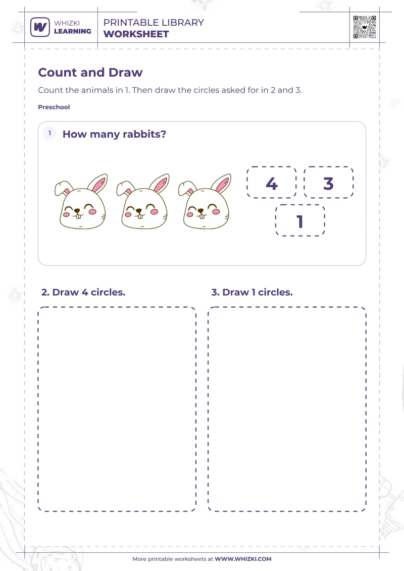 Circle Counting and Drawing Worksheet