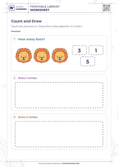 Circle Counting and Drawing Worksheet