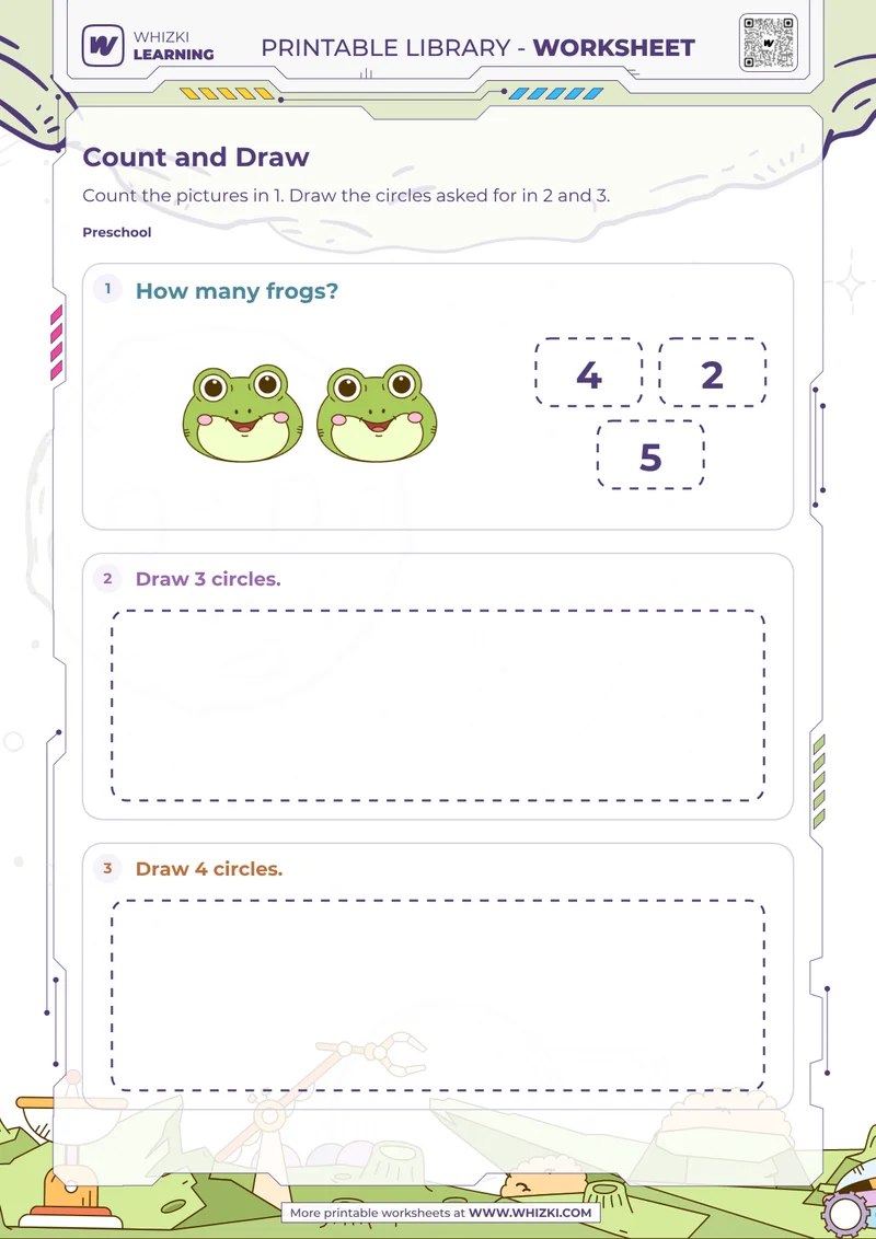Circle Counting and Drawing Worksheet