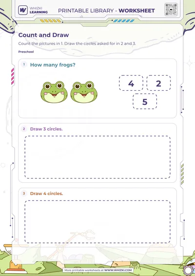Circle Counting and Drawing Worksheet